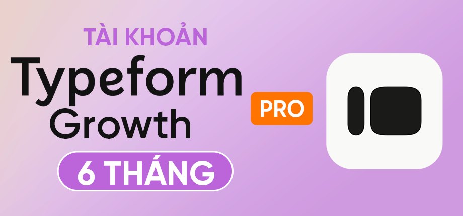 Typeform Growth Pro 6 tháng - Tài khoản